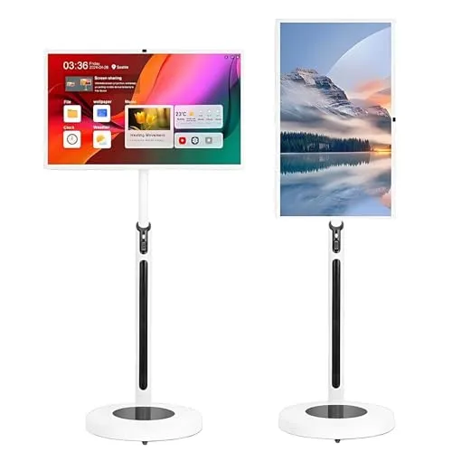 4+64gb/8+128gb モバイルスマートタッチスクリーン、360°回転、リモコン付き、8mp/13mp カメラ付き 1080p/4k ポータブルモニター 8000/13500/15000mah バッテリー(32in,8+128GB(1080P))