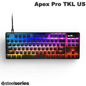 SteelSeries Apex Pro TKL US (2023) 英語配列 84キー 有線 テンキーレスメカニカルゲーミングキーボード APC機能 OmniPoint 2.0 スイッチ # 64856J スティールシリーズ (キーボード) US配列 snl26