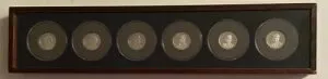 最も偉大なアメリカ大統領 - 0.999 シルバー 6 コインセット、ウォールナットのディスプレイボックス入り