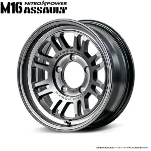 MID ナイトロパワー M16アサルト ジムニー シエラ JB74 [4本セット] 16インチ リム幅:6.0J 5H PCD 139.7 INSET -5 マルカサービス NITRO POWER M16 ASSAULT カラー：スティールクリア