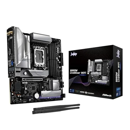 ASRock マザーボード B860M LiveMixer WiFi Intel CPU Core Ultra (LGA1851) 対応 B860M チップセット DDR5 Micro ATX マザーボード 【国内正規代理店品】