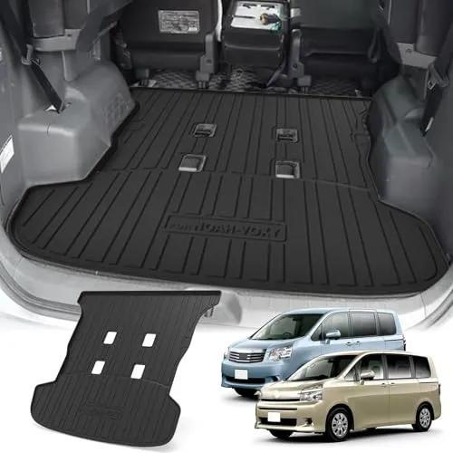 KASUART トヨタ ノア/ヴォクシー 70系 2WD・4WD (2007年～2014年) ラゲッジマット トランクマット カーゴマット 車種専用設計 汚れ防止 滑り防止 傷防止 立体フロアマット内装 3Dラゲージトレイ 3Dラゲッジマット マット 保護