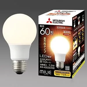 【ケース販売特価 10個セット】LED電球 《MILIE ミライエ》 全方向タイプ 一般電球形 60W形相当 全光束810lm 電球色 E26口金 LDA7L-G/60/S-A_set