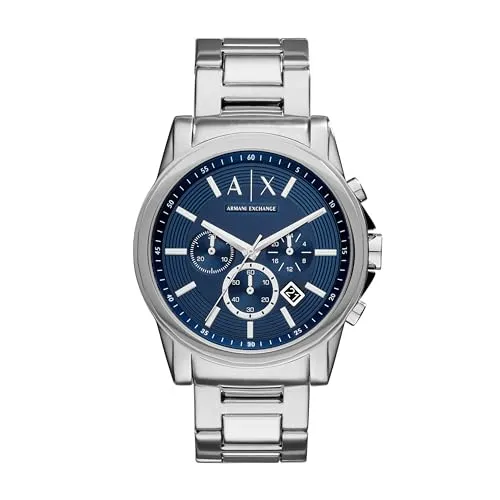 Armani Exchange アルマーニ エクスチェンジ メンズ 時計 腕時計 Men's 'Smart' Quartz Stainless Steel Automatic Watch, Color:Silver-Toned (Model: AX2509