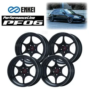 ENKEI エンケイ PF06 (M/BK マシニングブラック/フロントフェイス) 8.5J x 19インチ +32 PCD120 5穴 4本セット (PF06-F007-MBK-4S