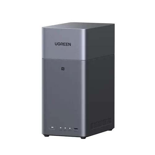 UGREEN NASync DH2300 2ベイ デスクトップNAS NFCワンタッチ接続?? 4K動画再生を支持 最大64TBのストレージ 4GB RAM オンボード メモリ搭載 バックアップ 初心者向け 初期設定簡単 ??2年保証（HDD付属なし）