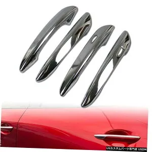 クロームメッキ 4PCS Exterior Door Handle Cover Trims ABS Chrome Fit 2019- 2020 Mazda 3 Sedan 【並行輸入品】