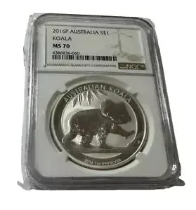2016 オーストラリア コアラ $1 NGC MS70 シルバー コイン