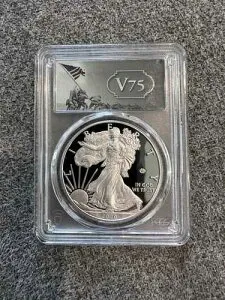 2020-W V75 プライベートプルーフ シルバーイーグル PCGS PR69DCAM ファーストストライク V75 ラベル