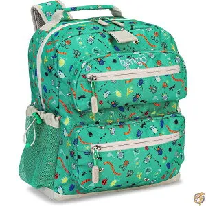 【5日最大1500円クーポン】Bentgo Kids Backpack - Lightweight 14 in Unique Prints for School, Travel, & Daycare Roomy Interior, Durable Water-Resistant Fabric, Loop Lunch Bag (Bug Buddies)