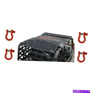 幌 ジープラングラー97-06テディレッドバロントップソーラースクリーンw 4 dリングシャックル For Jeep Wrangler 97-06 Teddy Red Baron Top Solar Screen w Four D-Ring Shackles【並行輸入品】