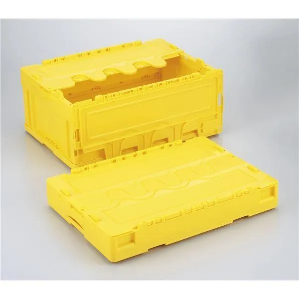 岐阜プラスチック工業 フタ付き 折りたたみコンテナ オリコン 〔30L イエロー〕 CF-S31NR 折りたたみ コンテナ 収納 容器