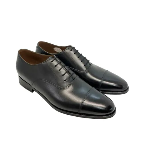 レザーソール 360°フルマッケイ製法 内羽根ストレートチップ ブラック27.0cm(UK9.0) 木型ZIP