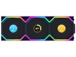 UNI FAN SL WIRELESS LCD120 REVERSE BLADE BK 3Pack UF-RS-SL120-LCD-WLS-3B [ブラック]