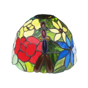 照明 おしゃれ 綺麗 リフォーム 交換 灯具が選べる シーリングorウォールランプ アイアン ステンドグラス 幅21.5×高14cm INK-1004007H