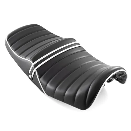 King Road 88 ヤマハ XJR400 前期 4HM タックロールシート あんこ抜き 合成レザー パイピング ホワイト