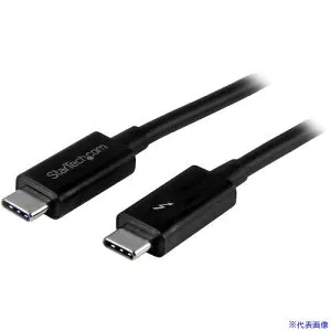 ■スターテック Thunderbolt 3 ケーブル/1m/USB-C， DP互換/20Gbps/ブラック TBLT3MM1M(5043023)[法人・事業所限定][外直送元]
