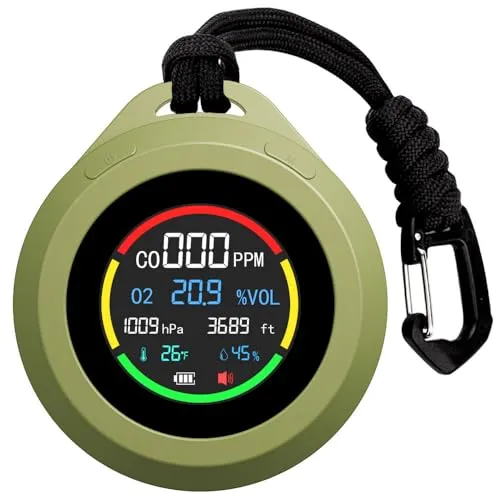 Gedsffati 6in1 酸素濃度計 部屋 ペット 酸素室 一酸化炭素測定器 イギリスDDSセンサー O2濃度測定 CO検出器 気圧/海抜/湿度/温度 キャンプ アラーム 空気中専用 携帯用 日本語説明書