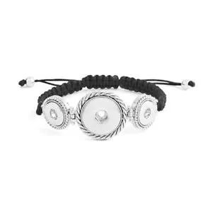 【送料無料】ブレスレット アクセサリ? ジンジャースナップコンボブレスレットプチスナップginger snap woven combo bracelet holds 2 petite and 1 standard snap sn9252