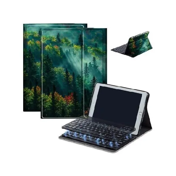 Keyboard Case for Kindle Fire HD 8/HD 8 Plus(2020 Release, 10th ＆ 2022 Release, 12th), Detachable Wireless Bluetooth Keyboard and Auto Sl_並行輸入