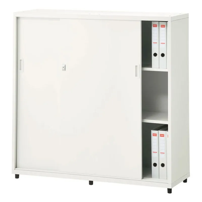 スチールユニットキャビネット A4 3段 引違い 下置き用 幅1200×奥行400×高さ1180mm 収納棚 シェルフ スチールキャビネット オフィス収納 シリンダー錠 オフィスキャビネット スチール書庫 鍵付き