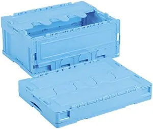 岐阜プラスチック工業 リス 折りたたみコンテナ（フタ付き） 33L CF-S31NR ブルー