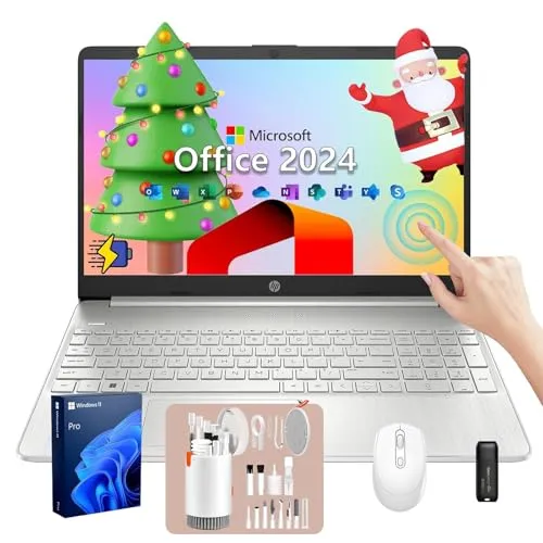 HP 15.6インチ フラッグシップタッチスクリーンノートパソコン - Win 11 Pro - AI-Powered Office 2024 Lifetime - Intel i7-1255U - FHDディスプレイ - Wi-Fi - JAWFOALア