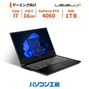 3年保証 ゲーミングノートPC 新品 15.6型/Core i7-14650HX/RTX 4060/16GB/1TB SSD/Windows 11 BTO レベルインフィニティ