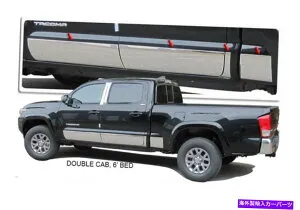 trim panel ステンレススチールロッカーパネルトリム8PCフィット2016-2022トヨタタコマ Stainless Steel Rocker Panel Trim 8Pc Fits 2016-2022 Toyota Tacoma【並行輸入品】