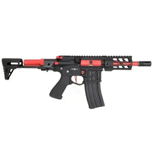 Lancer Tactical LT-34 バトルホーク 4 PDR スケルトン 電動ガン ブラック＆レッド