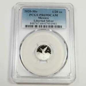 2020年 Mo PCGS プルーフ PR69 DCAM - メキシコ - 1/20オンス シルバー リベルタッド オンザ #51205A