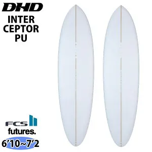 【4/24～4/26エントリーでP10倍】DHD サーフボード INTERCEPTOR PU FCS2/Futuers インターセプター 6'10～7'2 ショートボード ファンボード サーフィン 日本正規品