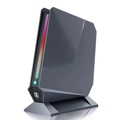 ミニゲーミングPC、Intel Core i9-9880HK NVIDIA GTX1650 4G RGB Lightsゲーミングコンピューター、16GB DDR4 1TB NVMe SSD、2X HDMI + Type-C/WiFi 6E/BT 5.3/1