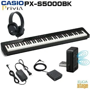 CASIO Privia PX-S5000BK 【ヘッドホン・プレゼント付】カシオ プリヴィア ブラック 88鍵盤 デジタルピアノ 電子ピアノ【Stage-Rakuten Piano SET】PXS5000 木製 ハイブリッド