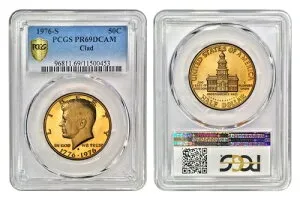 1976-S ケネディ ハーフダラー クラッドプルーフ ディープゴールドトーニング PCGS PR69DCAM 40%シルバー