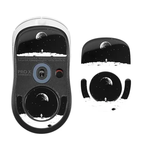 uconsmimo ガラス製マウススケート Logitech G PRO X Superlight 2c マウスパッド 滑らか 丈夫 スリム 2.5D カーブエッジ ゲームマウスの足 交換用アクセサリー (アースパターン)