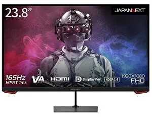 JAPANNEXT 23.8インチ フルHDパネル搭載165Hz対応ゲーミングモニター JN-VG238FHD165 HDMI DP 165Hz
