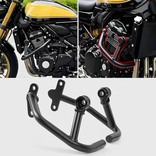 WOOGA クラッシュバースタントケージプロテクターモーターサイクルエンジンタンクガード高速道路衝突バー適用車種 川崎/カワサ Z900RS/SE/CAFE Z900RS CAFE 2017-2024