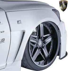 【M's】レクサス 40系 後期FLS460 LS600h F-SPORT用 (2012.10-2017.10) AIMGAIN 純VIP GT Type-1 フロントオーバーフェンダー (2ピース/30mmワイド) エイムゲイン エアロ レクサスエアロ LSエアロ エアロパーツ LEXUS