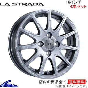 ライズ A200A A210A アルミホイール ラ・ストラーダ ティラード イオタ LOT660C42 LA STRADA ラストラーダ TIRADO IOTA 16インチ 4穴 +42 インセット42 RAIZE 車用ホイール 1本 4本セット 1台分 一台分 1枚 4枚【