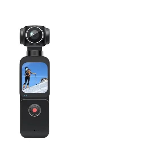 4Kポケットアクションカメラ 270°自動回転安定化機能 タッチスクリーン スポーツDVボディカメラ 4倍ズーム ポータブルデジタルビデオレコーダー(With 64G Card,NO bracket)