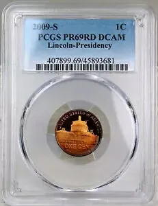 2009-S 1C リンカーン ～ 大統領職 ～ プルーフ セント PCGS PR69RD DCAM TKO レインボー トーン