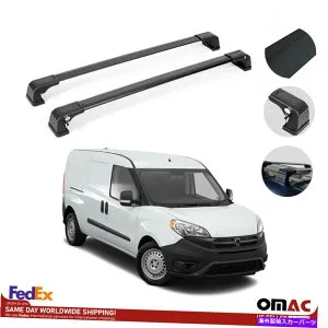 ルーフキャリア ラムプロマスターシティ2015-2022のためのALUルーフラッククロスバーキャリアレールブラック Alu Roof Rack Cross Bar Carrier Rails Black for Ram Promaster City 2015-2022【並行輸入品】