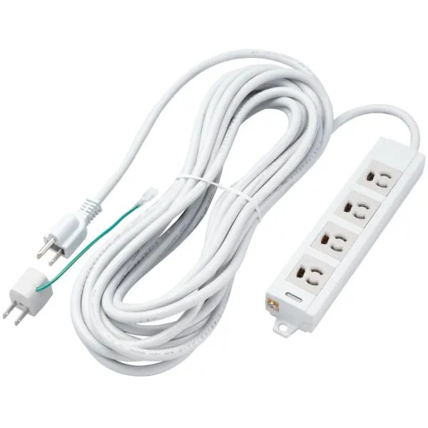 ELECOM エレコム OAタップ/3P/4個口/マグネット/10m/変換アダプタ付 T-ECOH34100NM