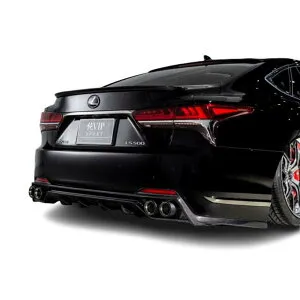 【AIMGAIN】 純VIP EXE LEXUS レクサス 50系 LS 後期 標準グレード LS500 LS500h リアアンダースポイラー (4本出しマフラー) FRP製 エイムゲイン エアロ