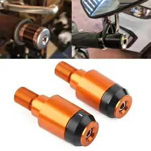 オレンジ CNC ハンドルバー グリップ オス エンド スライダー ハンドル ヤマハ XSR900用- Orange CNC Handlebar Grips Male Ends Slider Handle for Yamaha XSR900- 【並行輸入品】