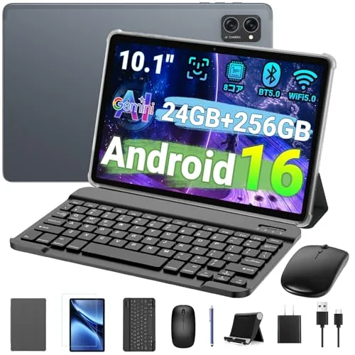【業界一のコスパ Android16 タブレットPC】TABWEE T20 タブレット 10インチ wifiモデル キーボード付 24GB+256GB+2TB TF拡張 Widevine L1対応 PCモード 画面分割 word対応 Excel対応 8MP