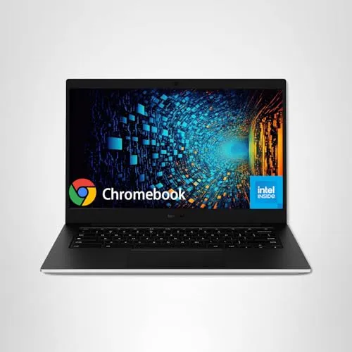 Samsung 14インチ Galaxy Chromebook Go ノートパソコン PC コンピューター、Intel Celeron N4500プロセッサー、4GB RAM、576GB ストレージスペース (64GB eMMC + 512GB 外付けドラ