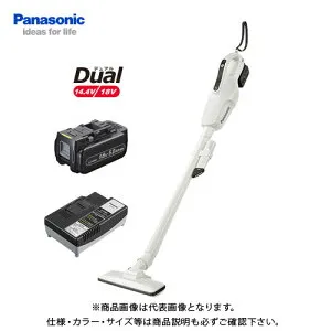 パナソニック Panasonic 工事用 充電コードレスクリーナー ホワイト Dual 18V (5.0Ah電池1個付) EZ37A3LJ1G-W