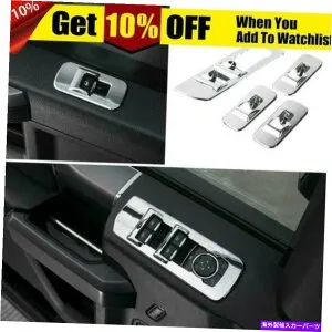 クロームカバー クロムウィンドウリフトパネルカバースイッチFORD F150 2015-2018のカバートリム Chrome Window Lift Panel Cover Switches Cover Trim for Ford F150 2015-2018【並行輸入品】